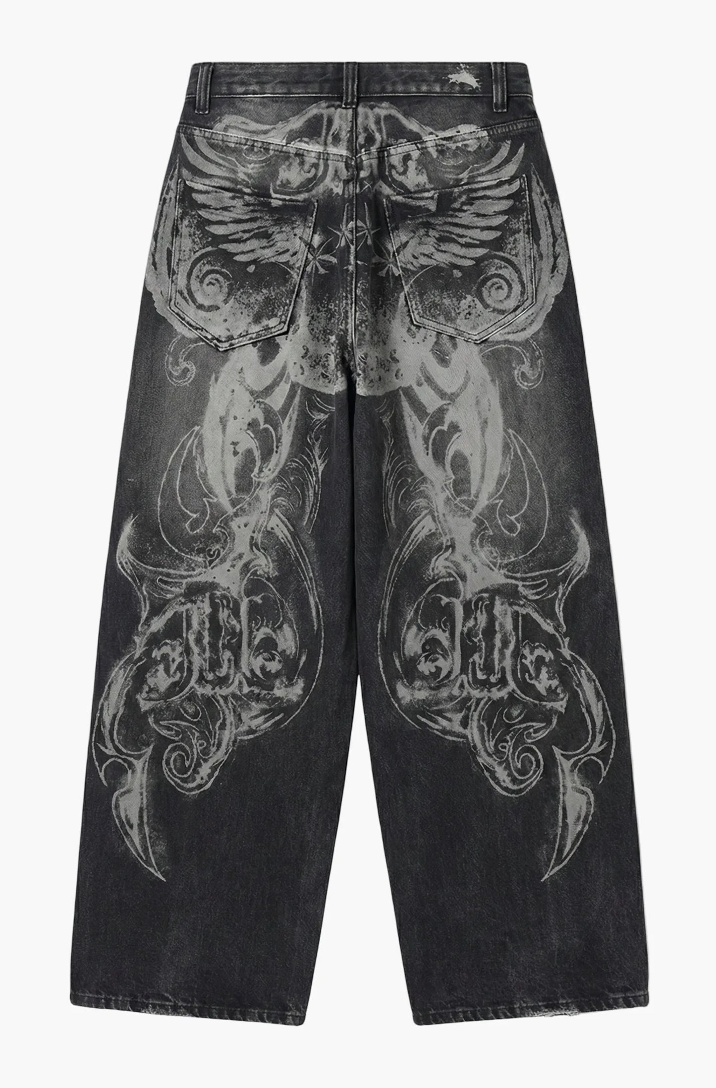 Ripped Wide-Leg Denim