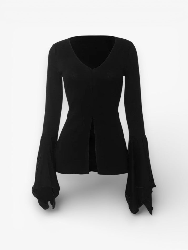 Flare Sleeve V-Neck Tee