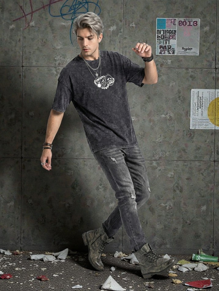 Anime Washed Oversized Tee