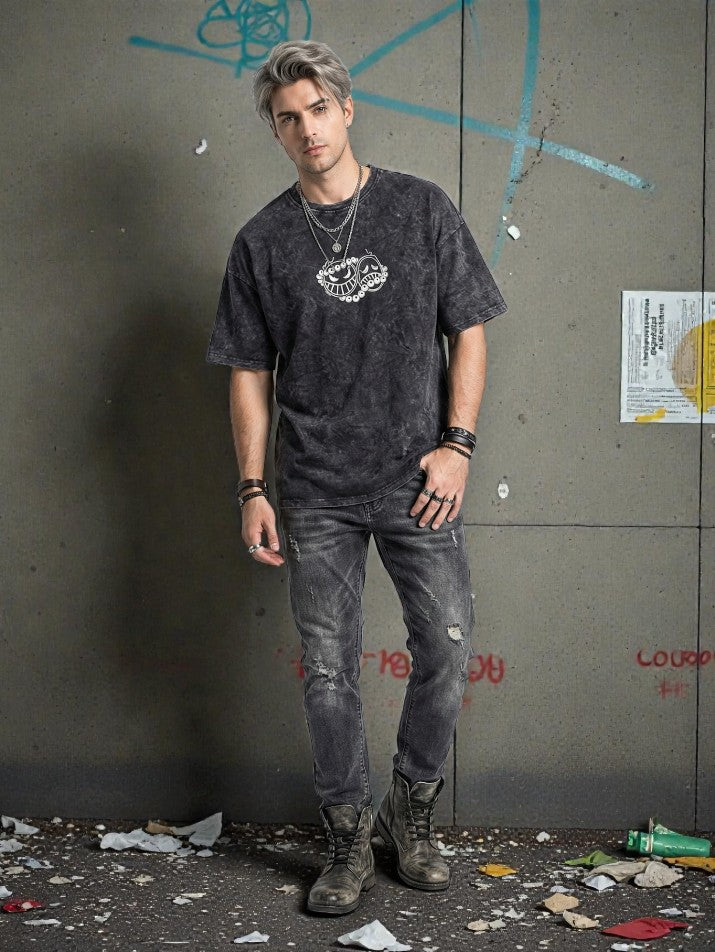 Anime Washed Oversized Tee
