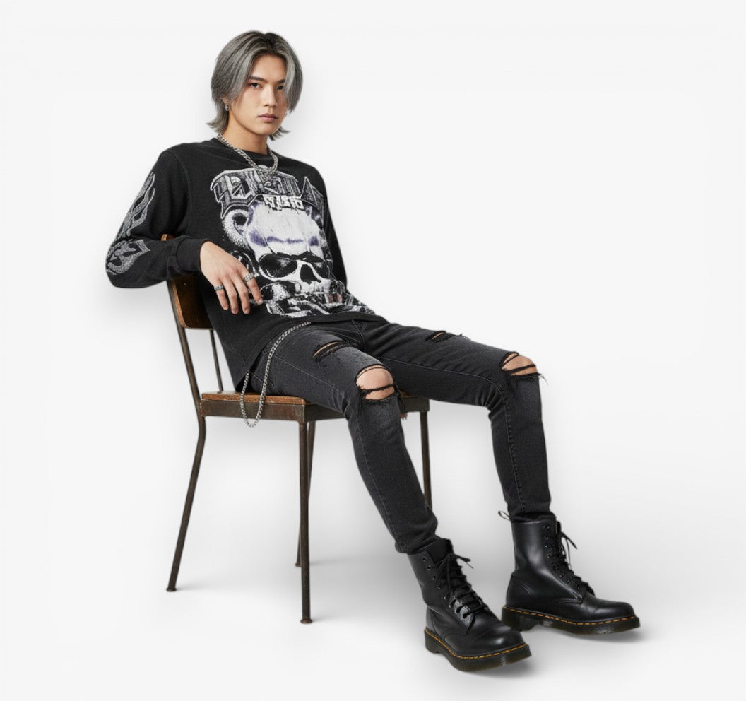 Motorcycle Print Sport Tee