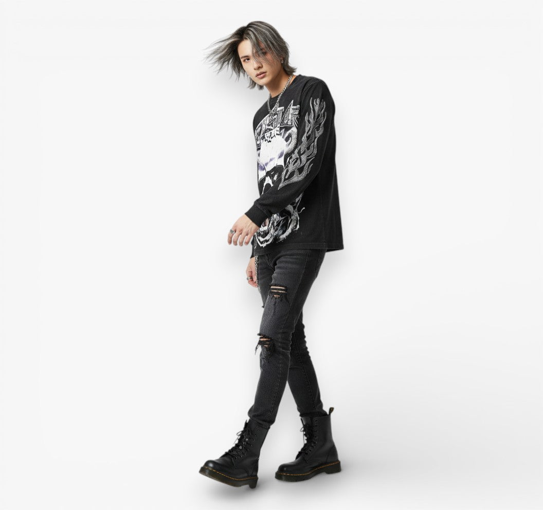 Motorcycle Print Sport Tee