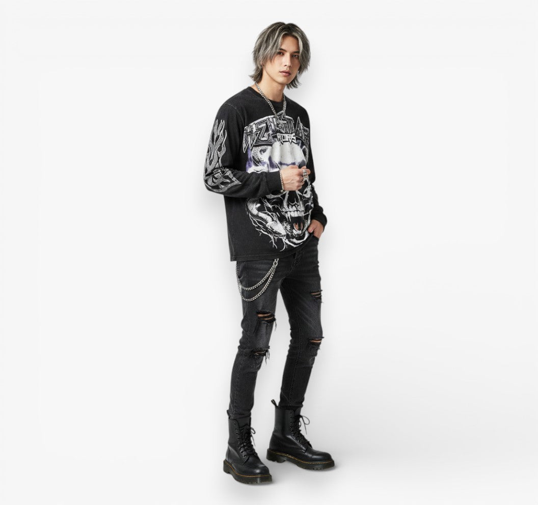 Motorcycle Print Sport Tee