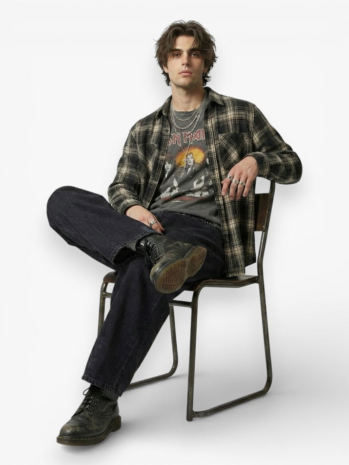 Baggy Curved Denim Jeans