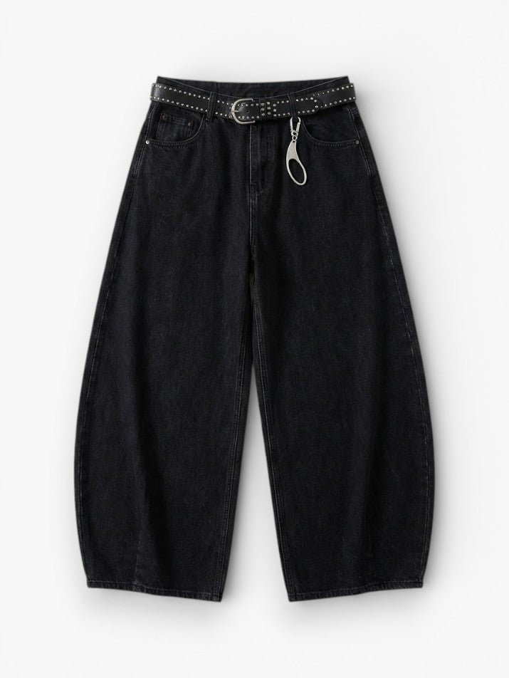 Baggy Curved Denim Jeans