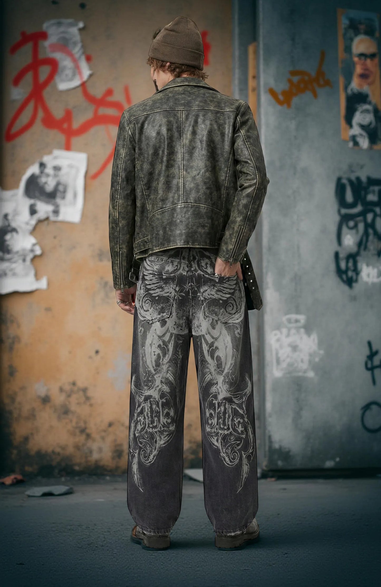 Ripped Wide-Leg Denim