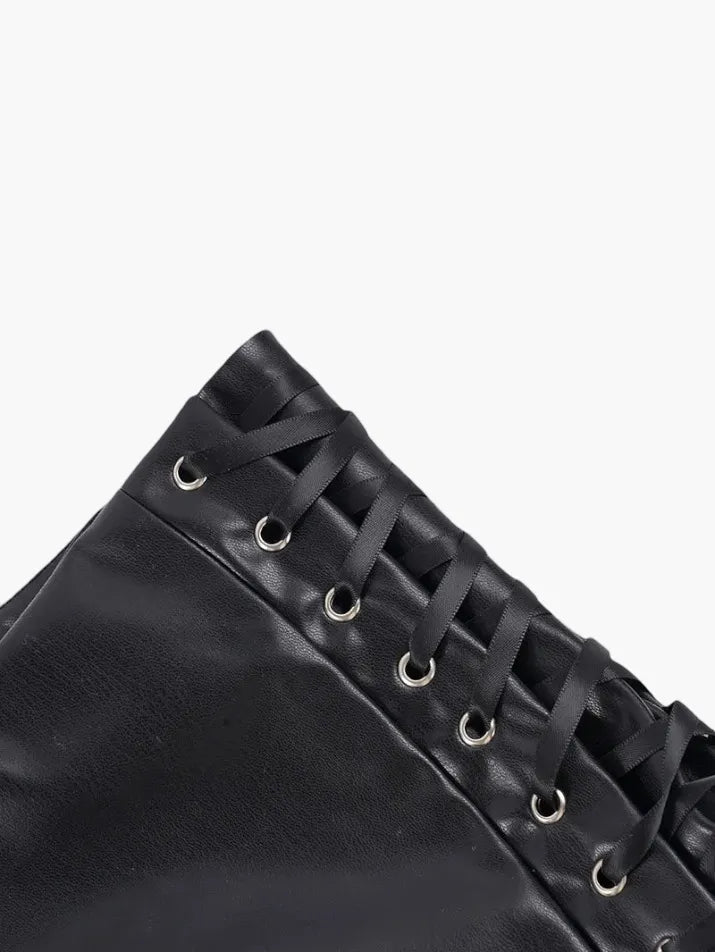 Leather Strap Shorts