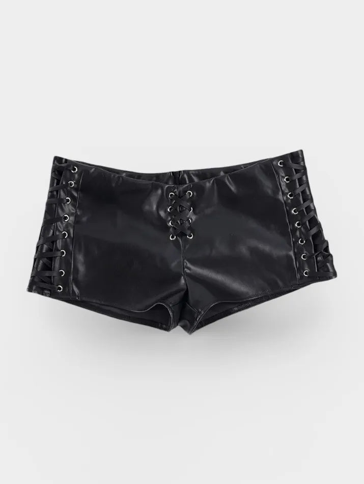 Leather Strap Shorts