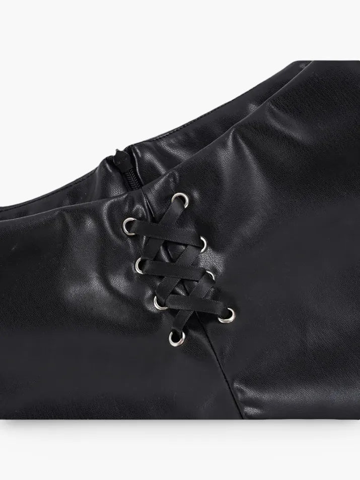Leather Strap Shorts