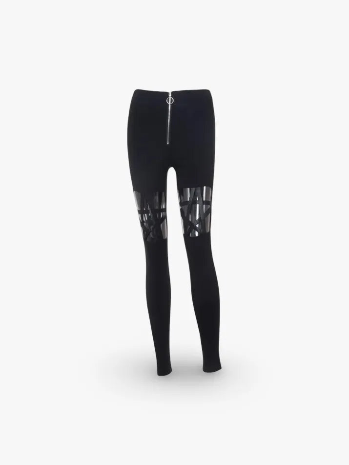 Hollow-Out Pentagram Pants