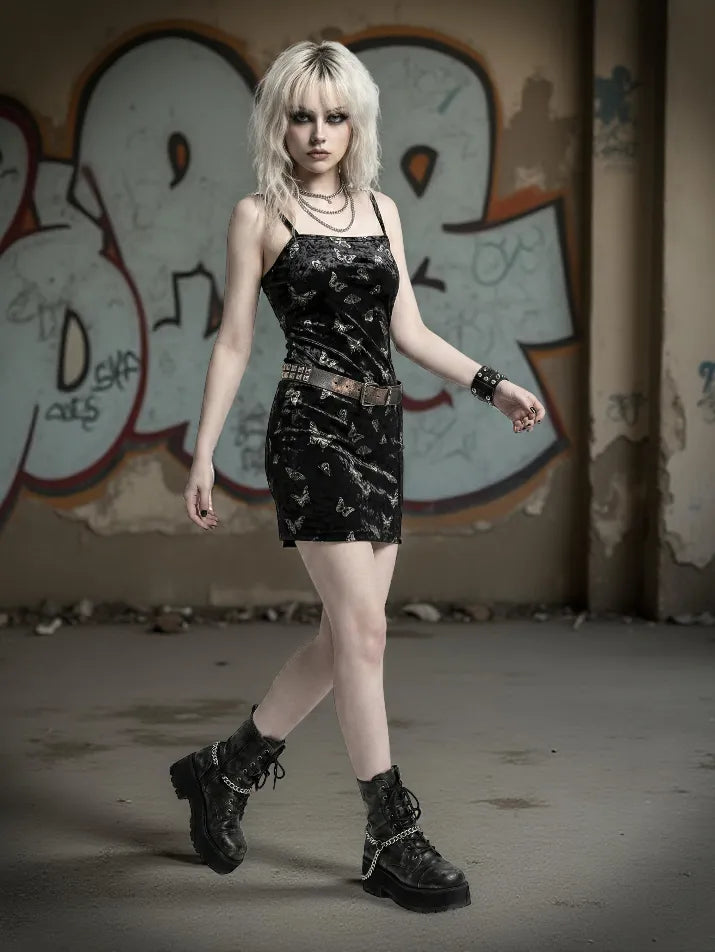 Backless Strap Mini Dress