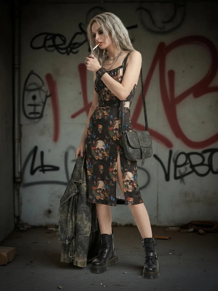 Skull Strap Cami Dress