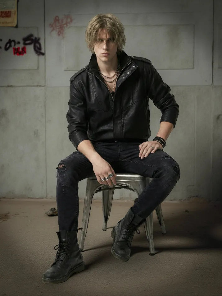 Oversized PU Leather Zip Jacket