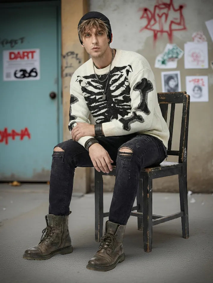 Embroidered Knit Pullover