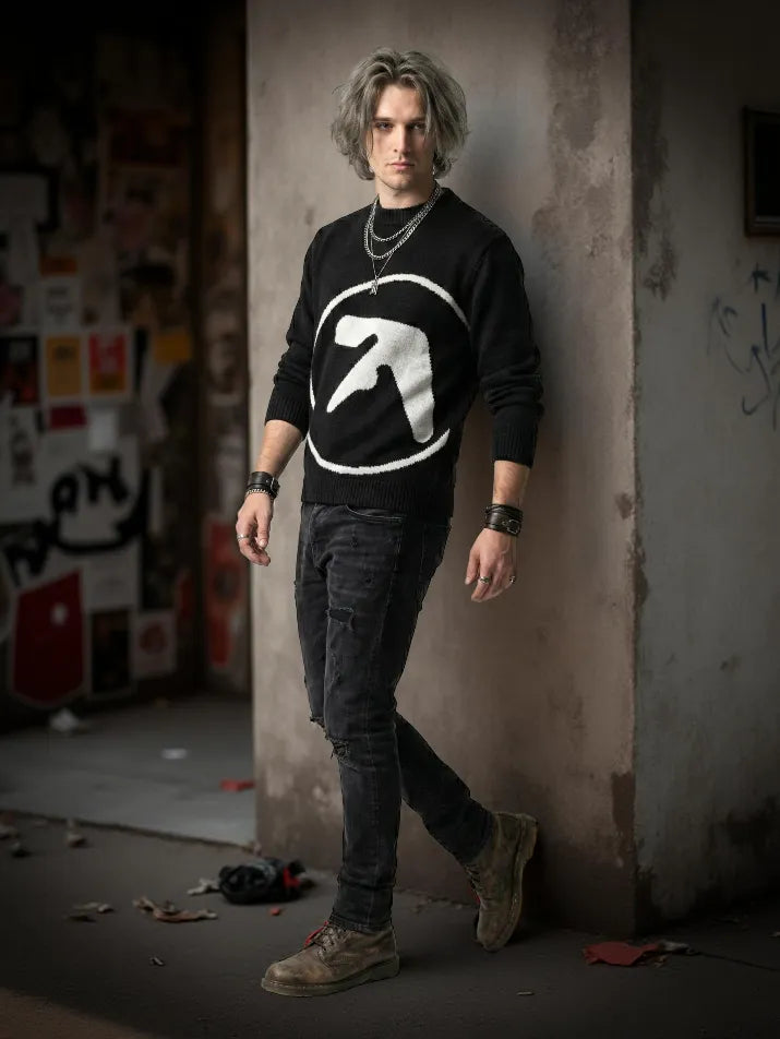 Gothic Graphic Knit Sweater