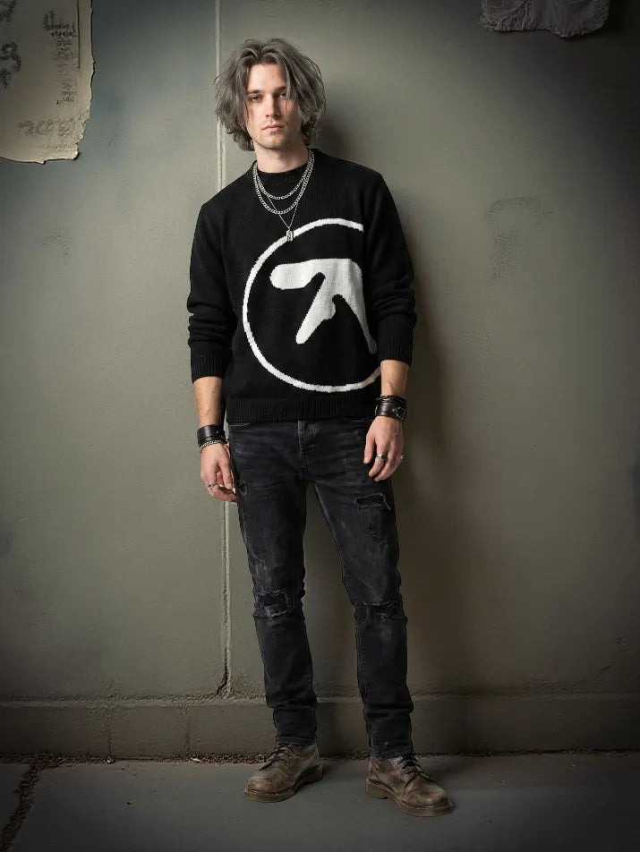Gothic Graphic Knit Sweater