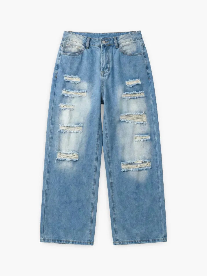 Baggy Ripped Gothic Denim