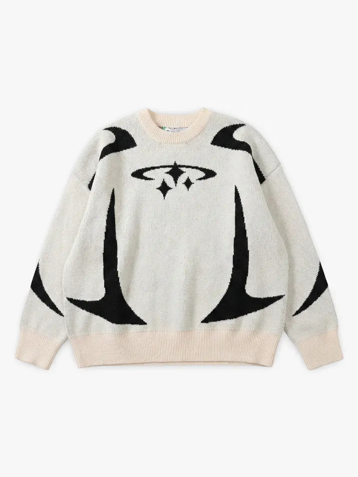 Star Print Knit Sweater