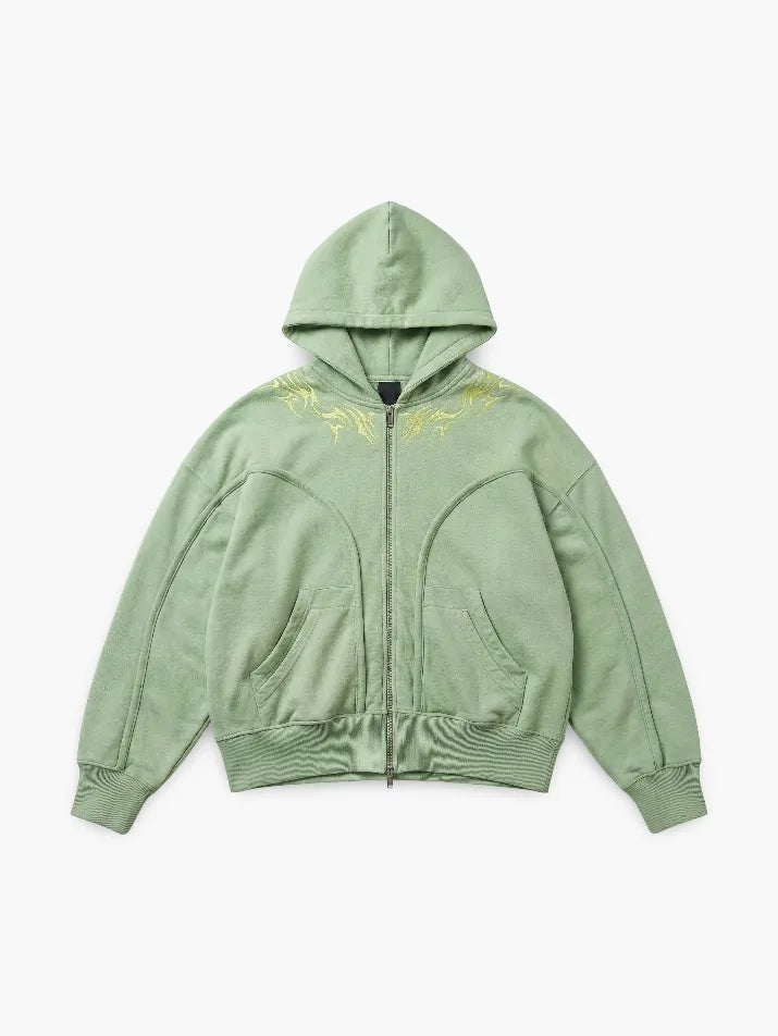 Mask Zip-Up Hoodie