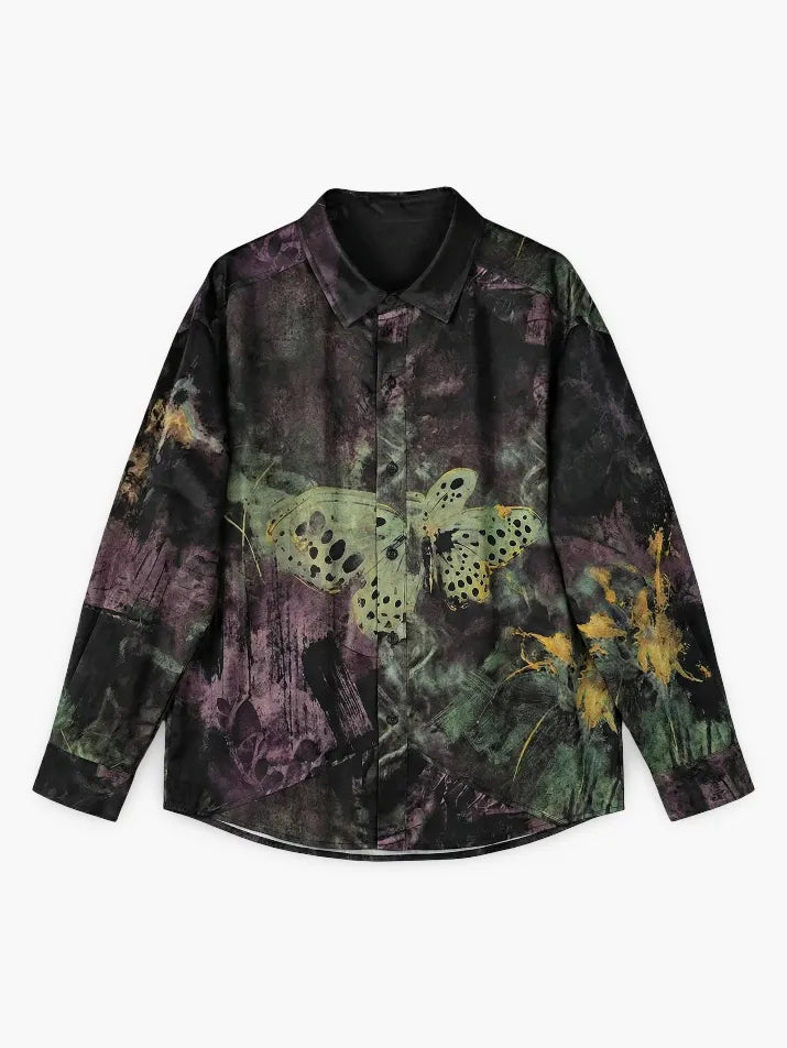 Harajuku Butterfly Print Shirt
