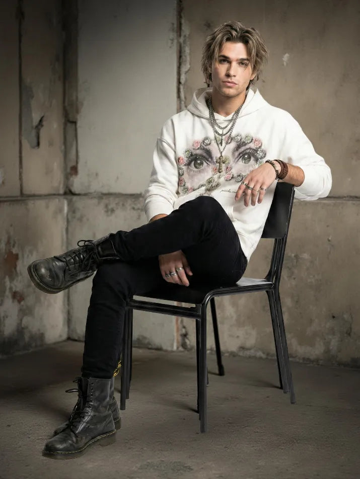 Cross Graphic Punk Hoodie