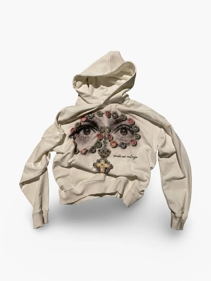 Cross Graphic Punk Hoodie