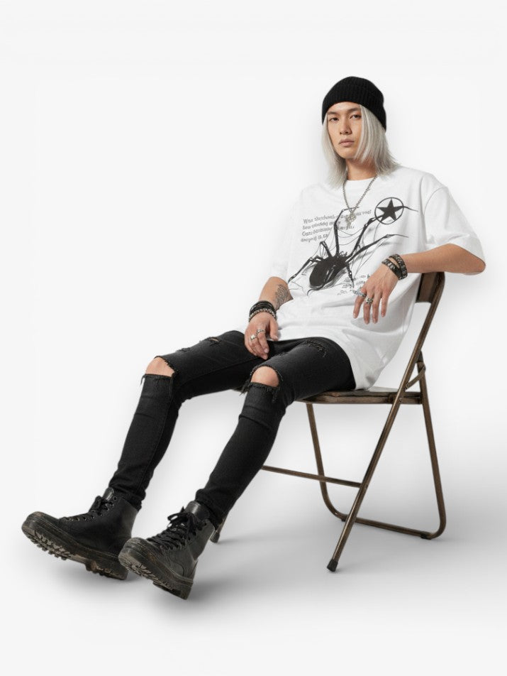 Spider Graphic Oversized Tee