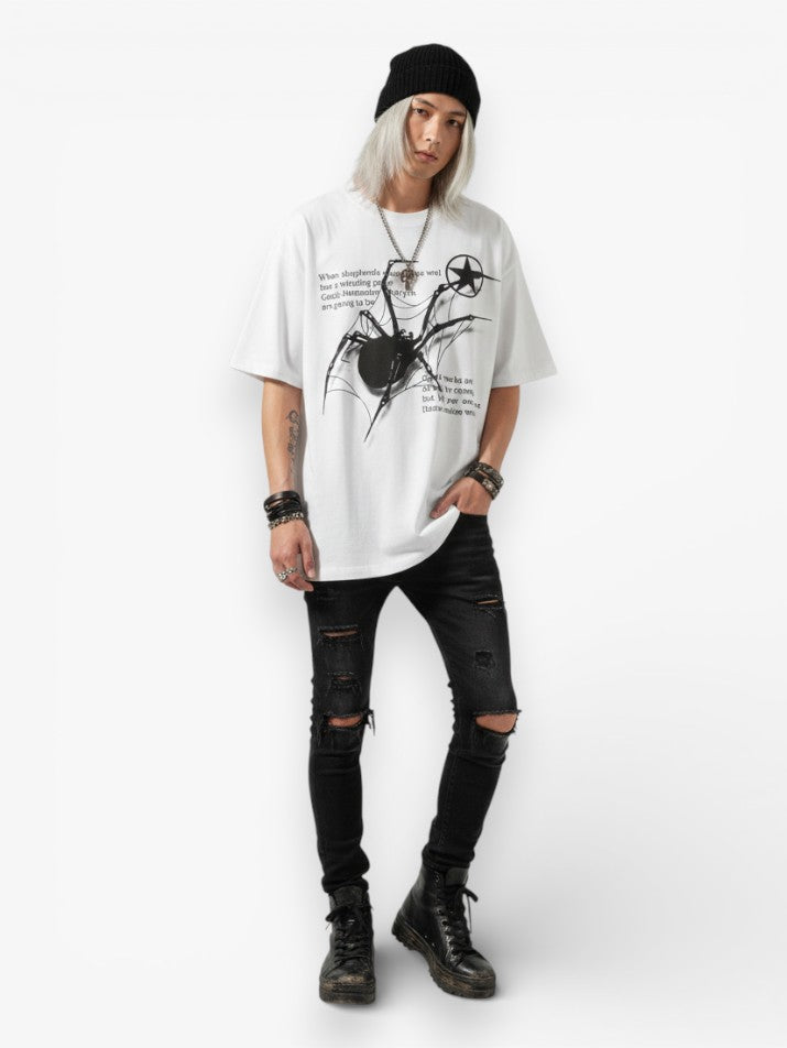 Spider Graphic Oversized Tee