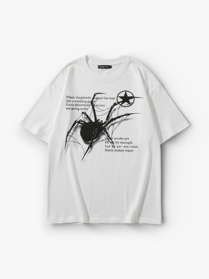 Spider Graphic Oversized Tee