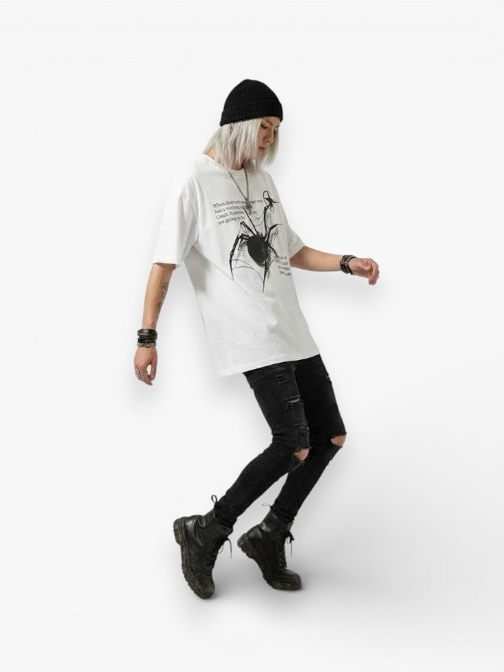Spider Graphic Oversized Tee