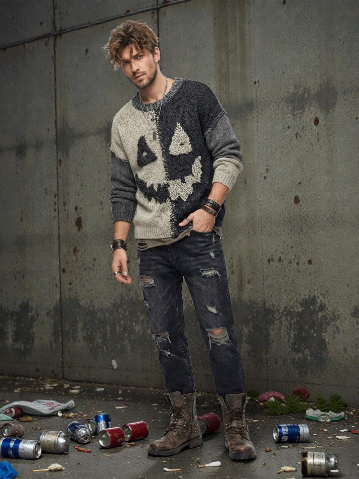 Halloween Baggy Pullover Sweater