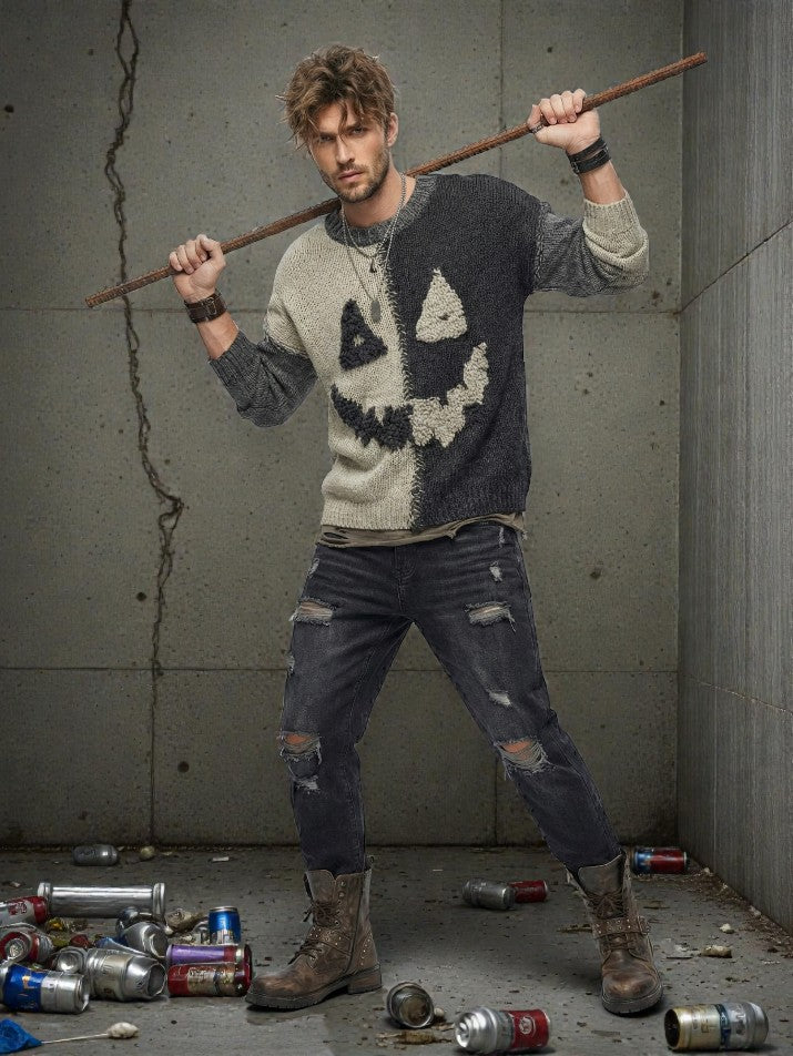 Halloween Baggy Pullover Sweater