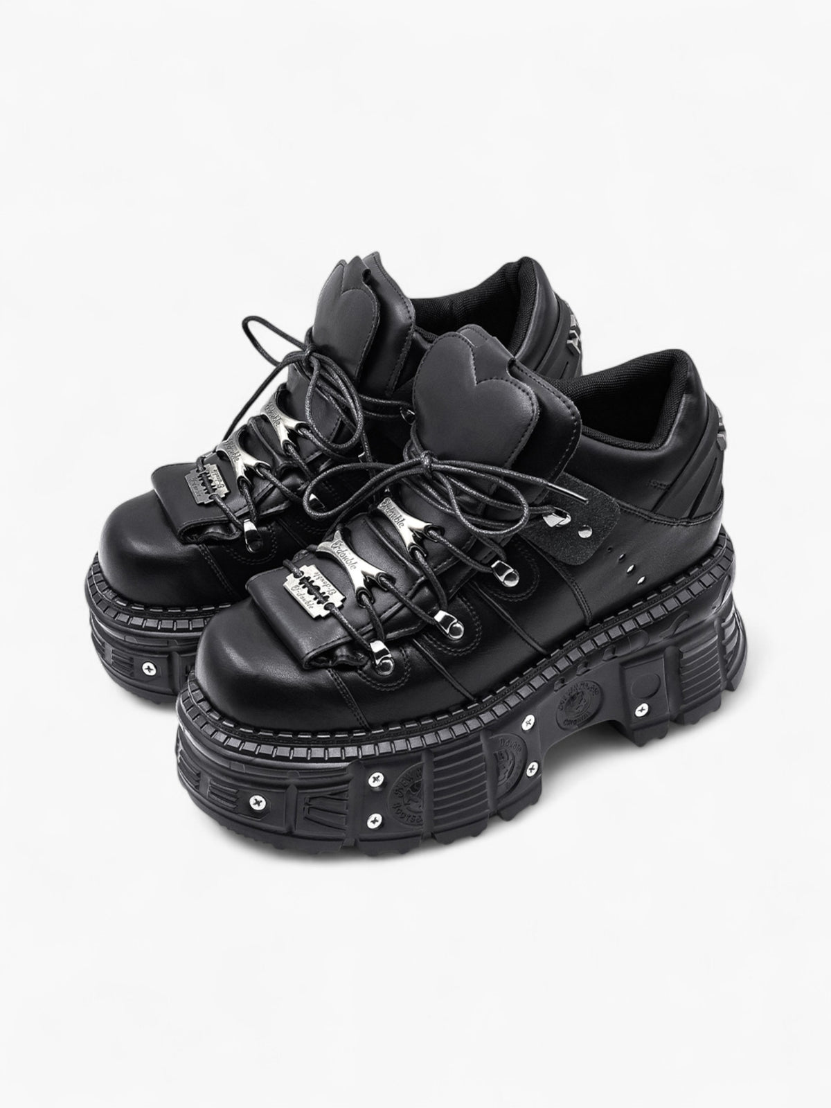 Gothic Platform Punk Lace-Up Shoes