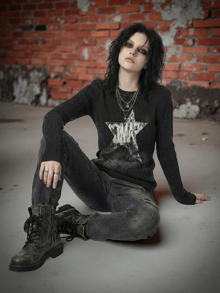 Vintage Bohemian Knit Long Sleeve Top