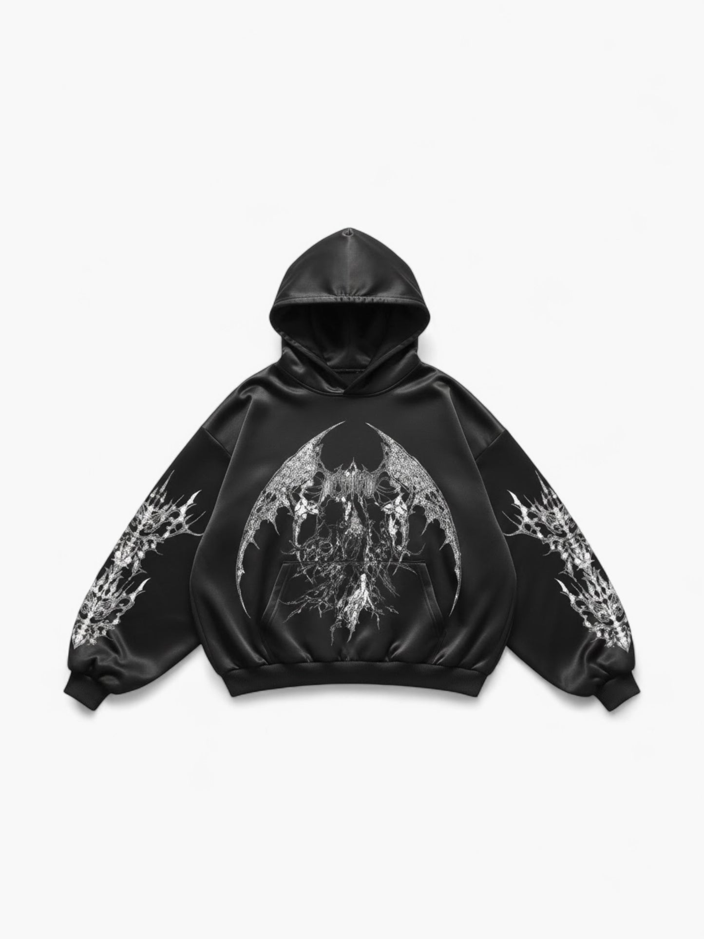 Retro Gothic Graphic Print Hip Hop Hoodie