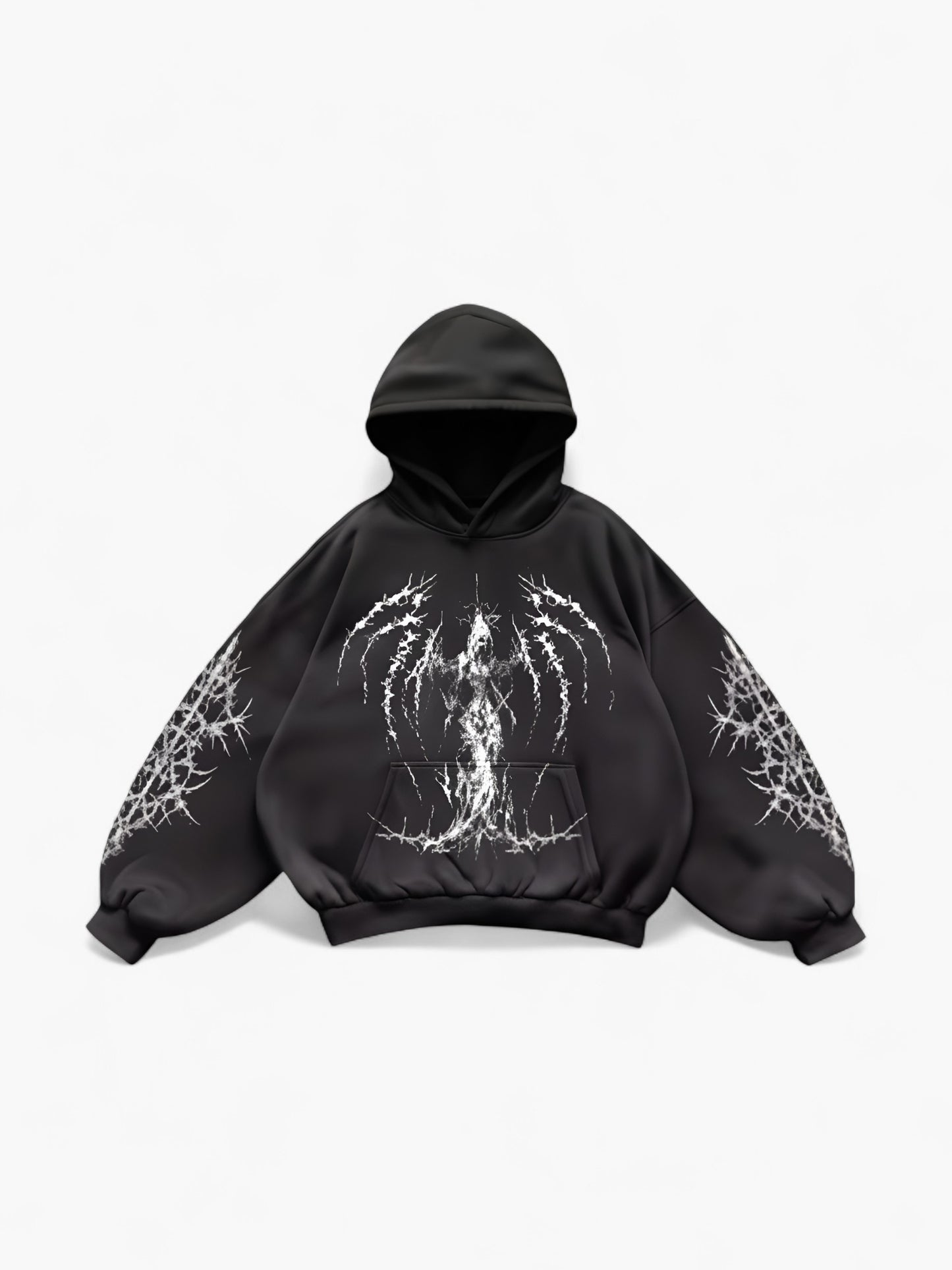 Retro Gothic Graphic Print Hip Hop Hoodie