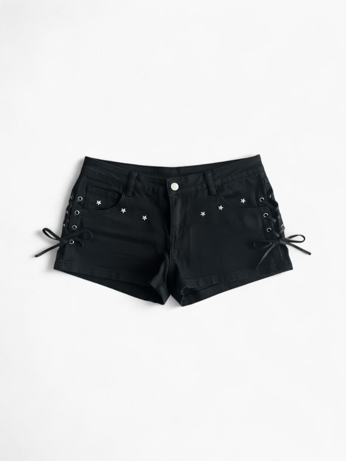 Y2K Low Waist Gothic Denim Mini Shorts