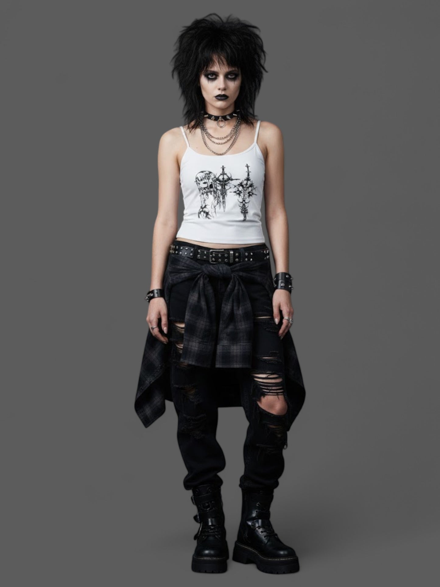 Y2K Horror Graphic Oversized Grunge Hoodie