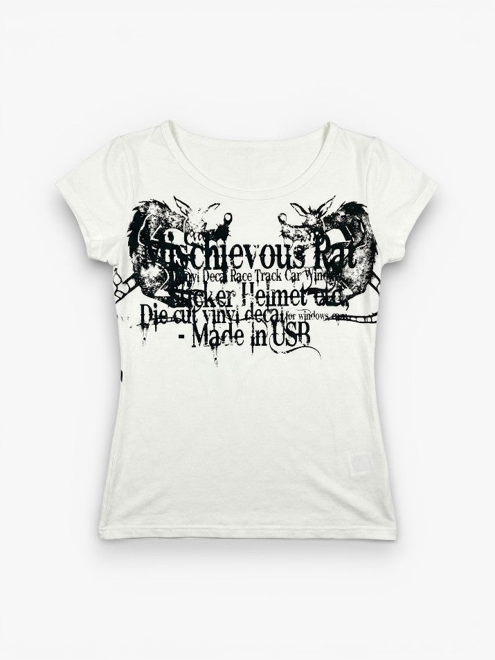 Letter Sheer Tee