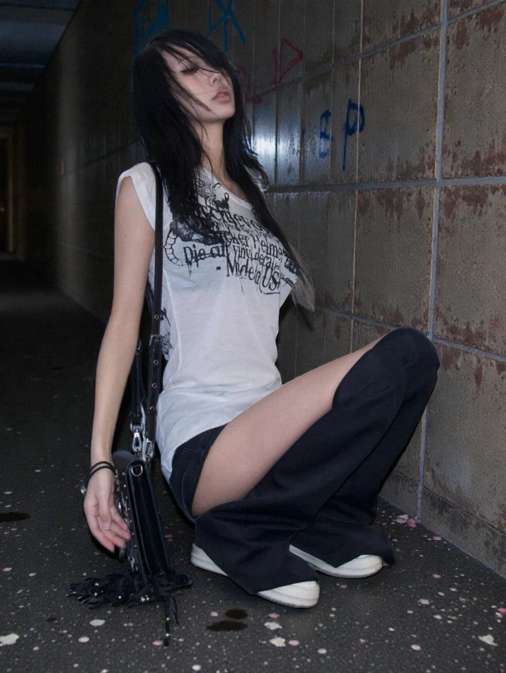 Letter Sheer Tee