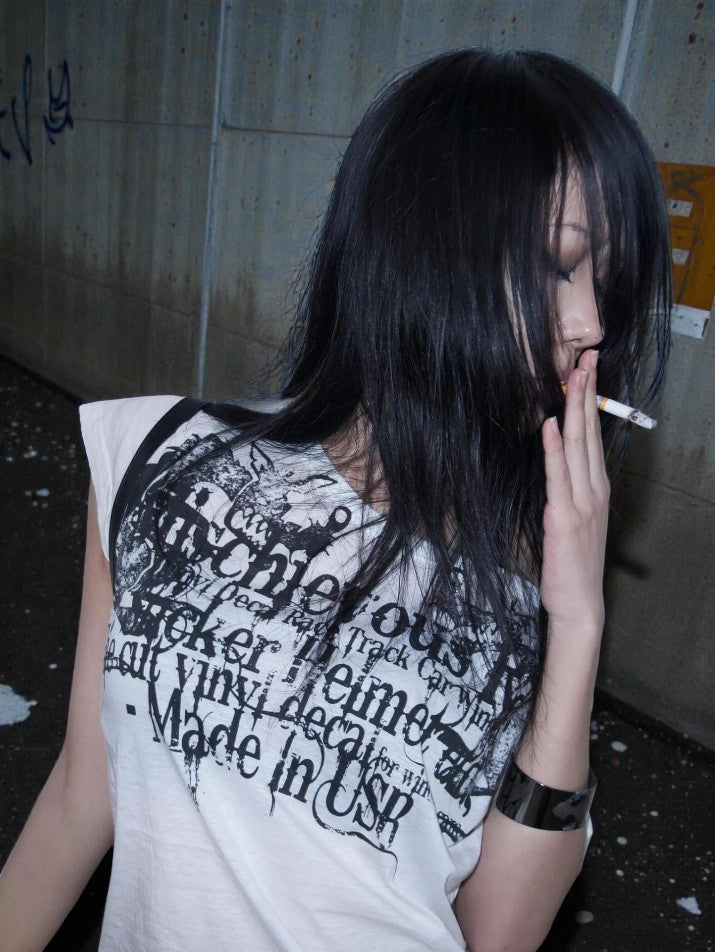 Letter Sheer Tee