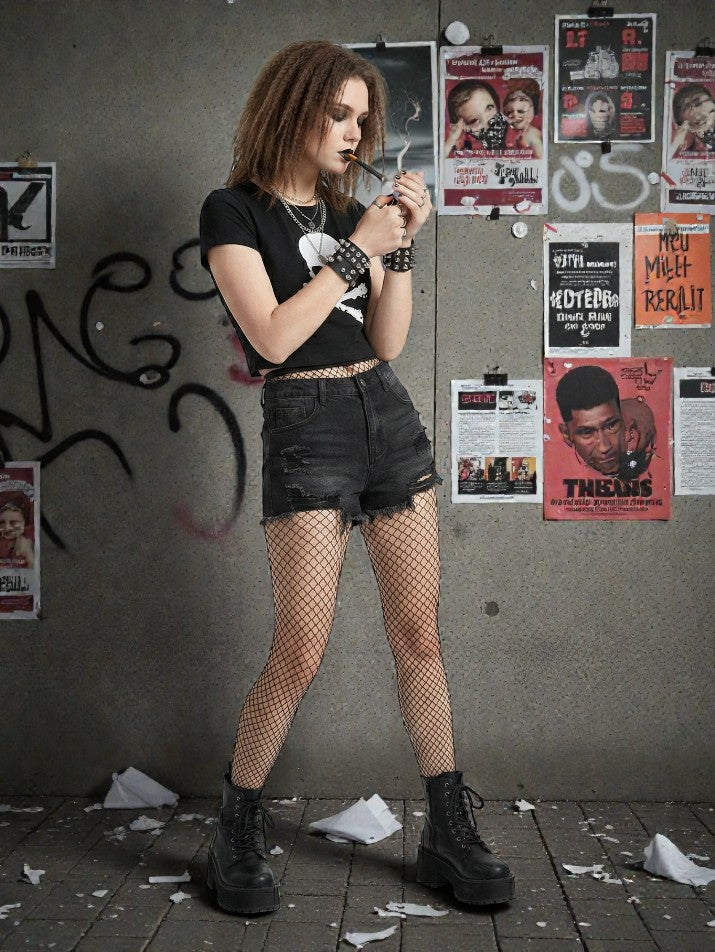 Skull Graphic Crop Tee