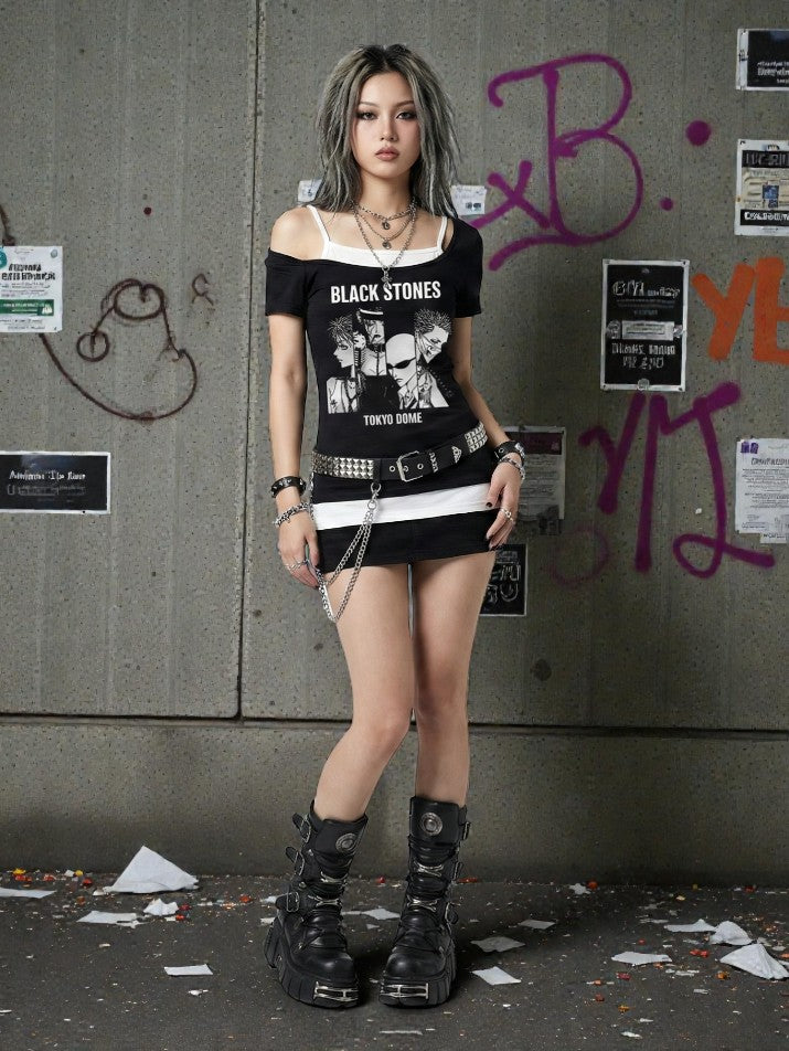 Anime Suspender Tee