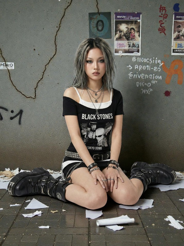 Anime Suspender Tee