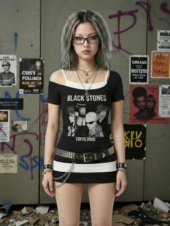 Anime Suspender Tee