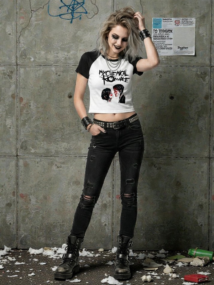 Band Graphic Crop Tee