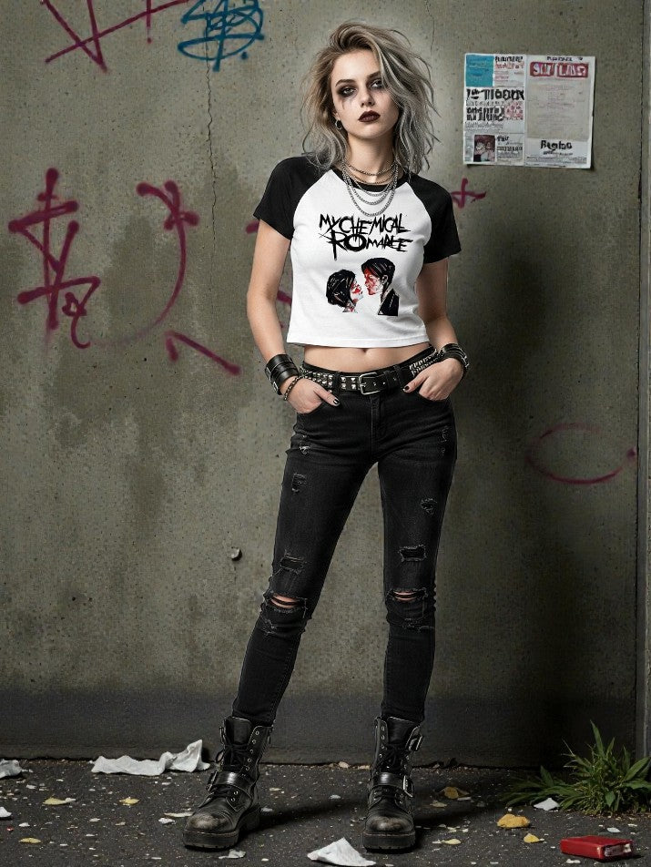 Band Graphic Crop Tee