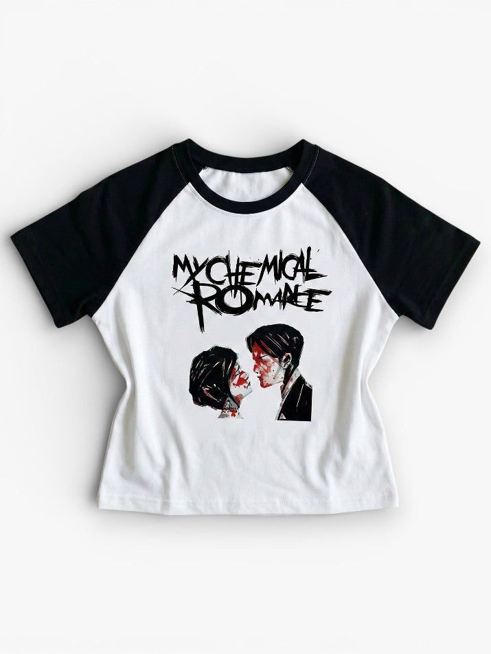 Band Graphic Crop Tee