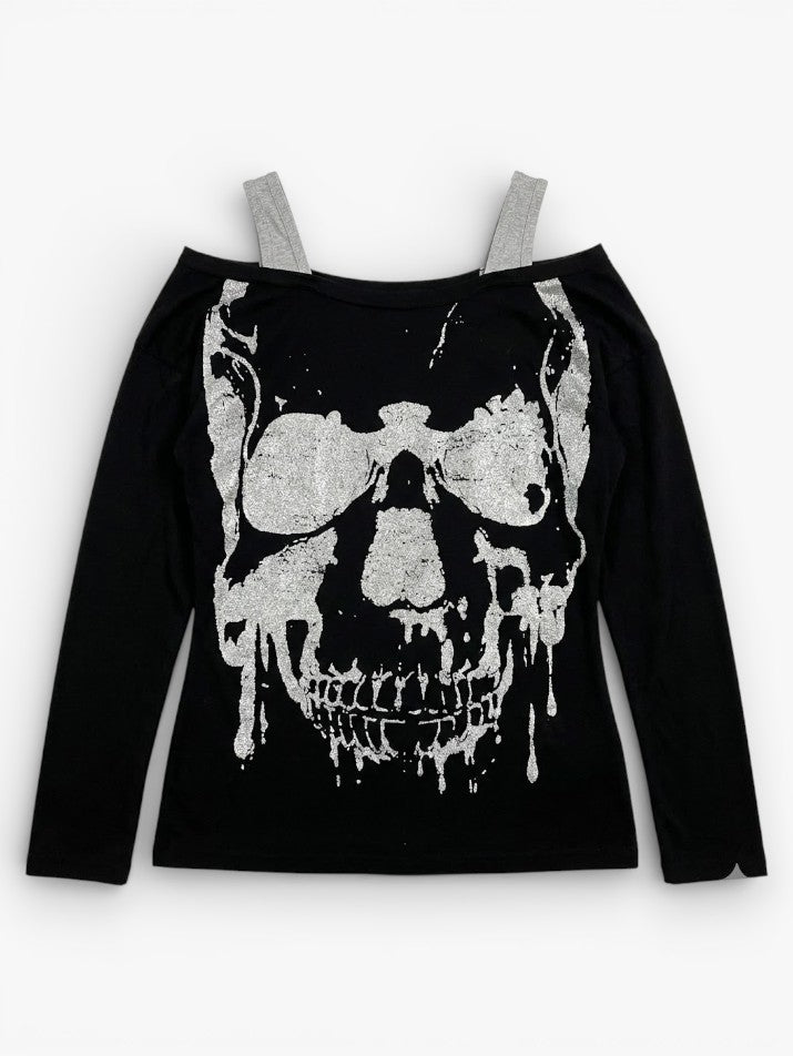 Skull Slash Neck Tee