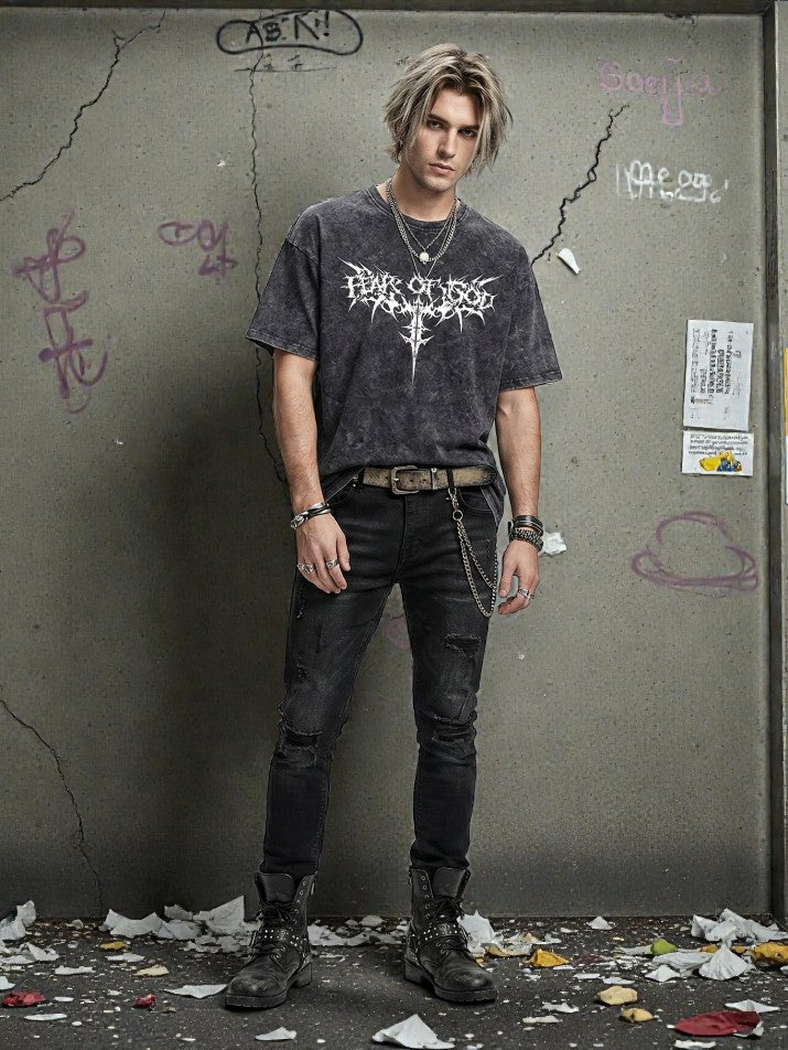 Acid Wash Oversized Tee